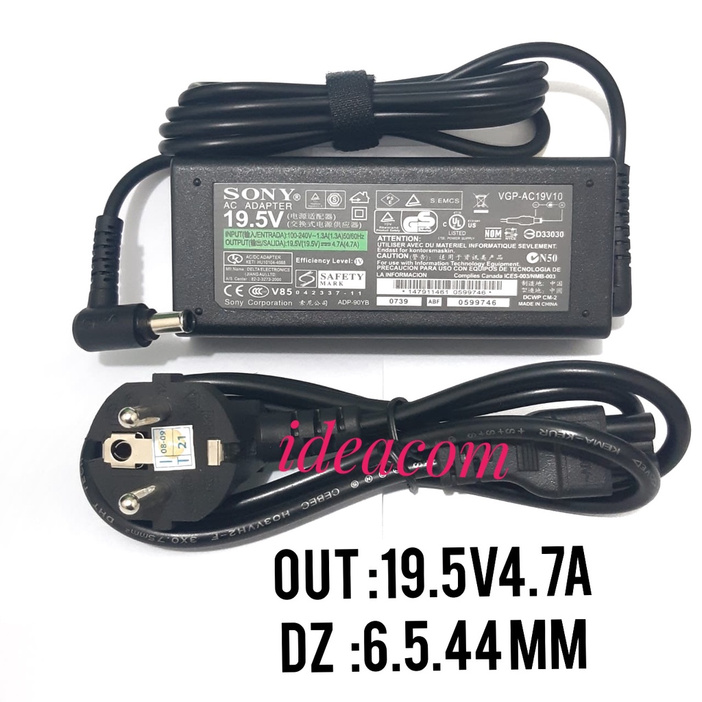 Charger untuk SONY Vaio Laptop Charger AC Adaptor 19.5V VGP-AC19V20 VGP-AC19V19 VGP-AC19V34 VGP-AC19