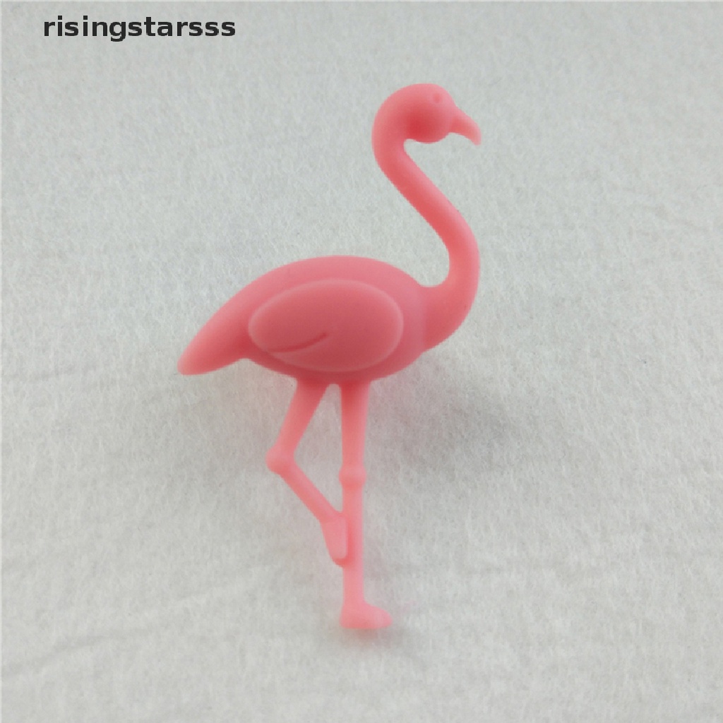 6 Pcs Penanda Gelas Wine Desain Flamingo Bahan Silikon