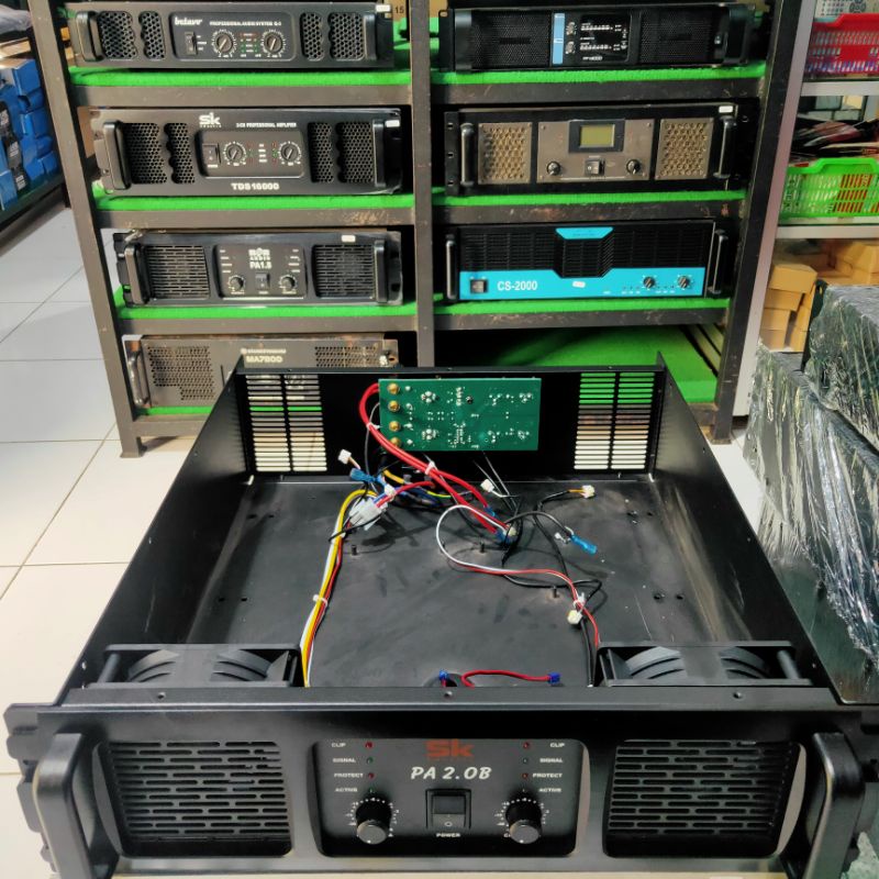 Box Power BU Model PA 1.5/3.0/2.0B  3U 2 Channel Body Panjang Komplit Aksesoris