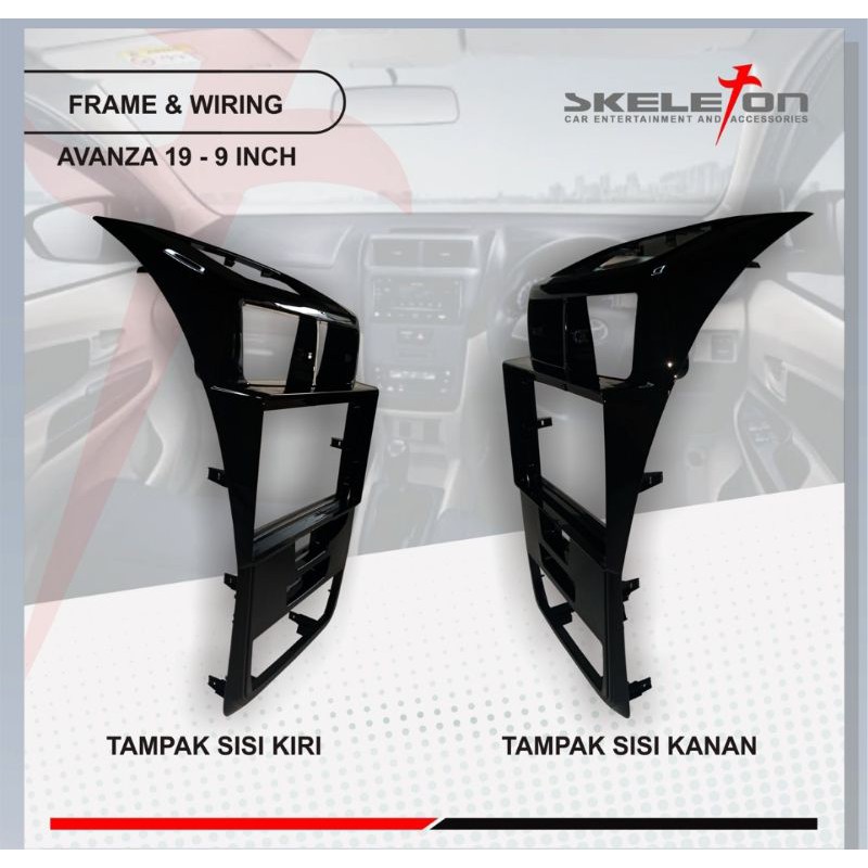 FRAME HEAD UNIT  9 INCH SKELETON FOR AVANZA XENIA 2019 UP