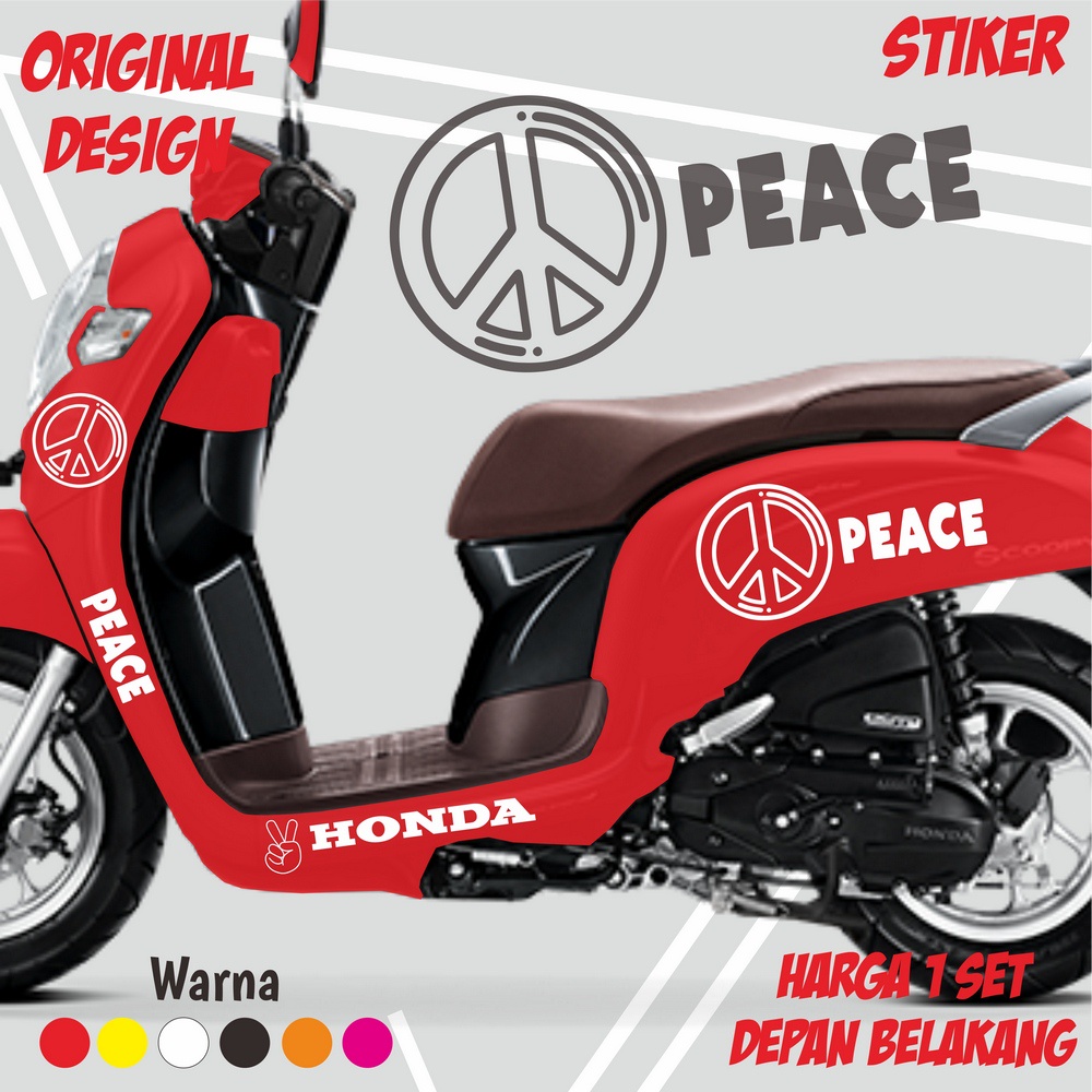 BISA CUSTOM NAMA /Sticker Scoopy PEACE Satu Set /all varian