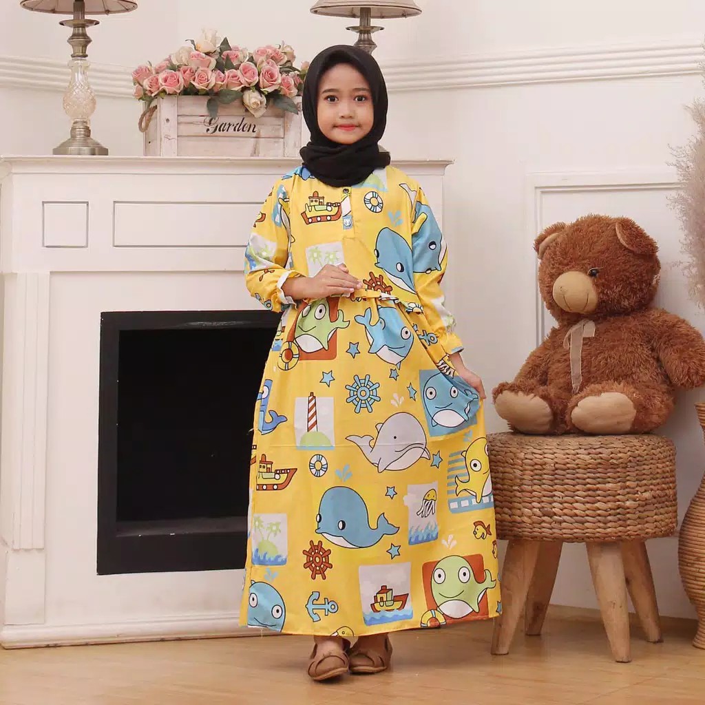 Gamis Anak Karakter Size Tanggung 5-10 Tahun Random Motif