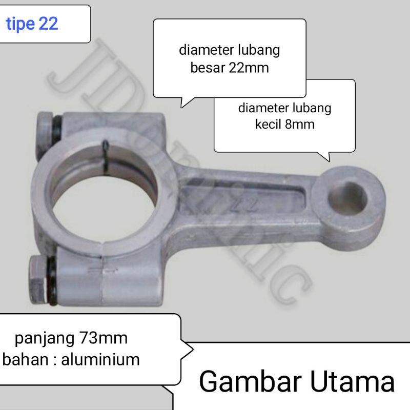 stang seher sanchin OS-22 PS22 setang seker sancin conrod connecting rod rud konrud power sprayer sp