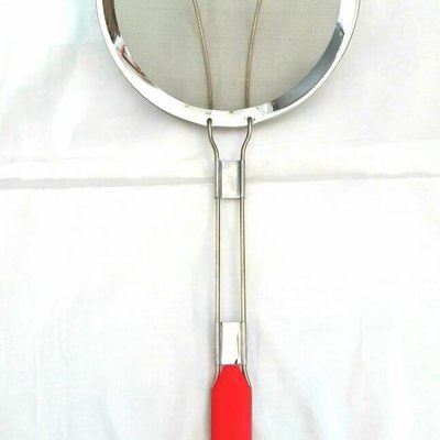 Serokan Minyak Gagang Merah Stainless Steel 14cm