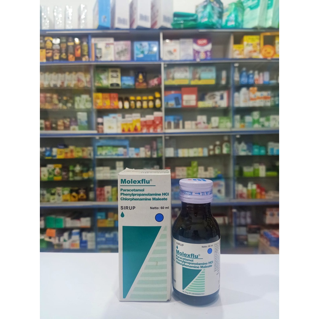 Jual Molexflu Sirup Obat Demam Pilek Sakit kepala 60 ml Anak dan Dewasa