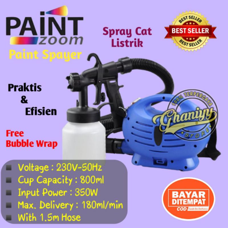 Jual ALAT SEMPROT CAT LISTRIK PAINT ZOOM SPRAY GUN CAT BESI TEMBOK