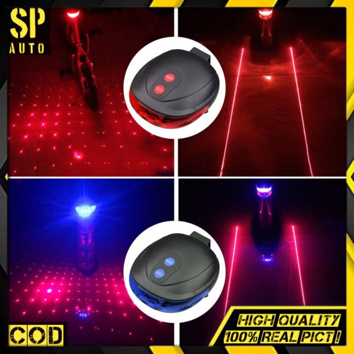 Lampu Belakang Sepeda LED Lampu garis laser tail light Sh 84