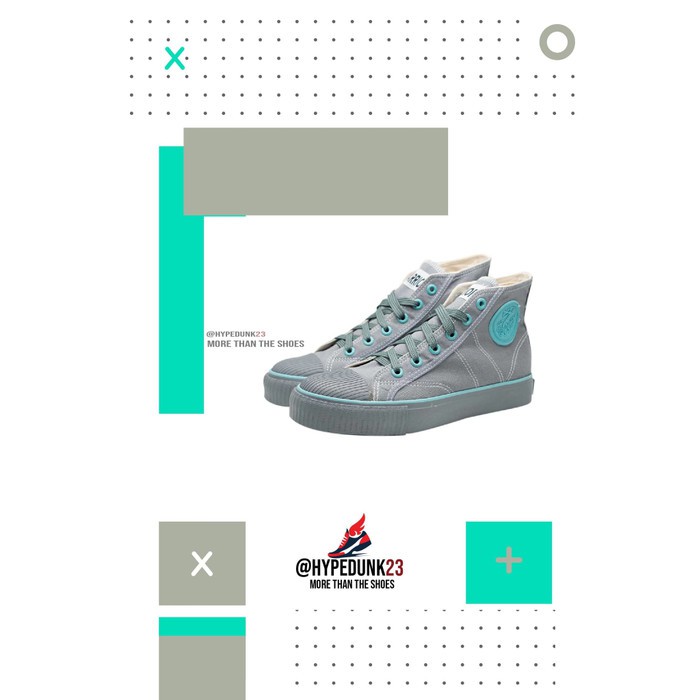 Promo Sepatu Warrior Classic High Grey Tosca (Abu Tosca) - 37 Diskon