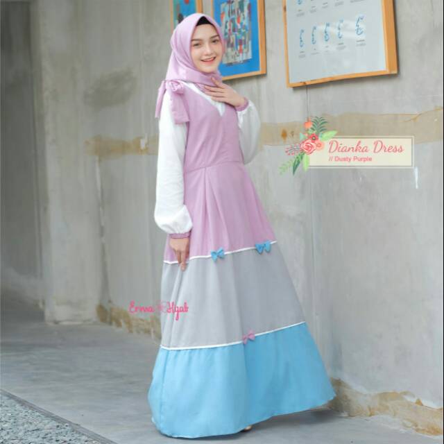 Dianka dress ori erma hijab