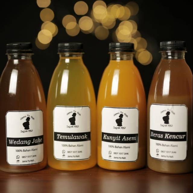 

Kunyit asem/ Beras Kencur/ Wedang Jahe/JamuYuNah 200ml (100% Bahan Alami)