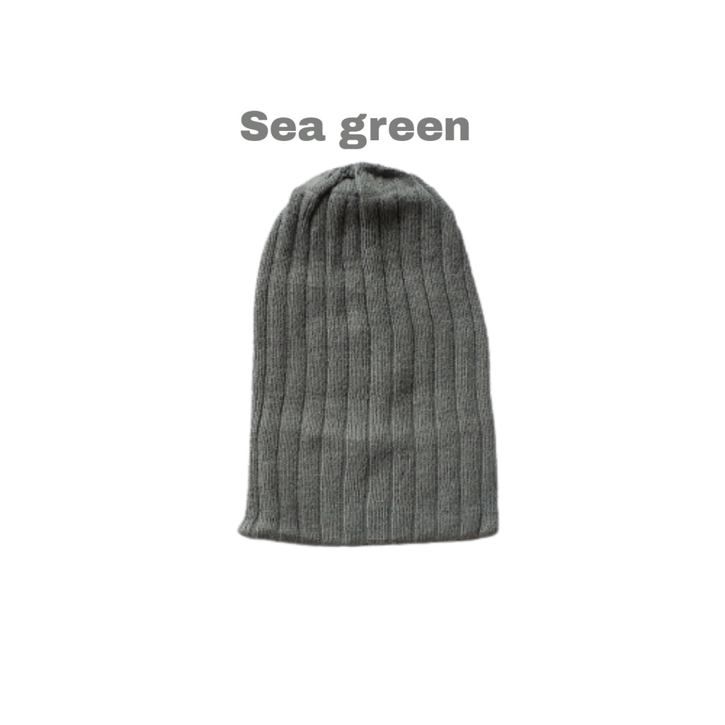 ho KUPLUK SIMPLE PLAIN (A) Topi Anak Lucu Model Kupluk Usia 0 Sampai 3 Tahun Kualitas Terbaik-SEA GREEN