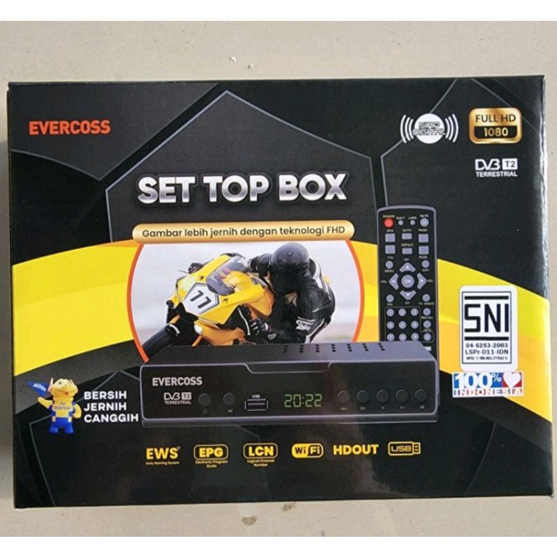 Evercross Set Top Box Pro TV Digital Receiver Full HD STB evercross