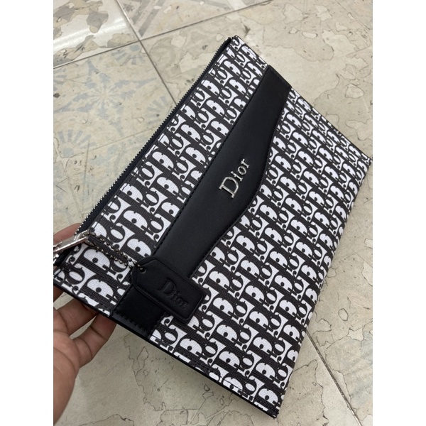 clutch dior kanvas free box import premium clutch branded import