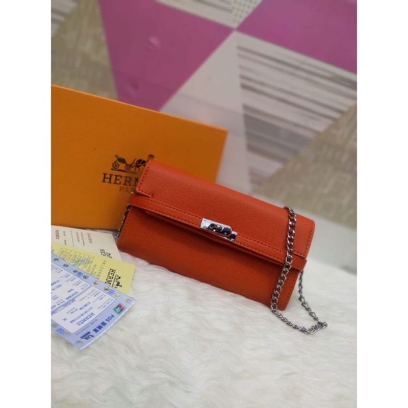 Dompet Panjang Long Kelly H Rantai Free Box