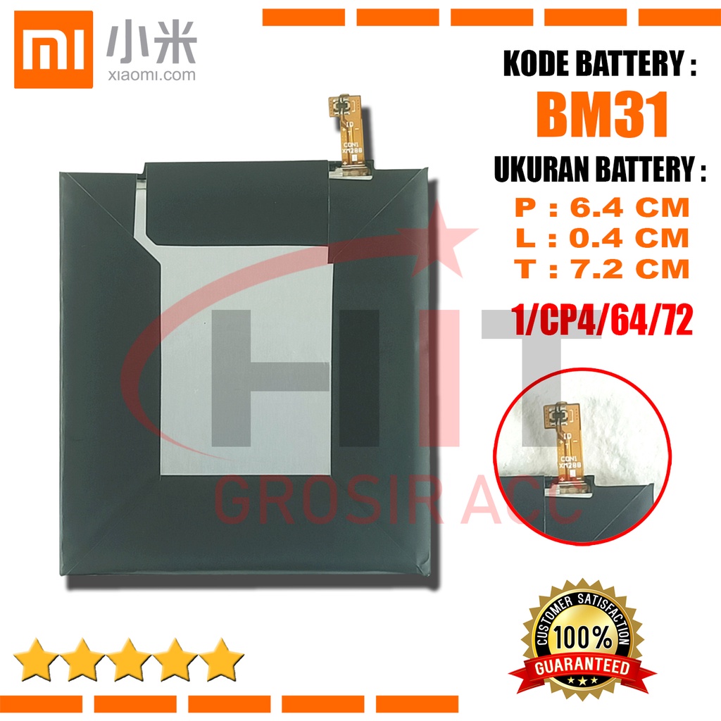 Baterai Battery Original XIAOMI BM-31 / BM31 / Mi3 / MI 3