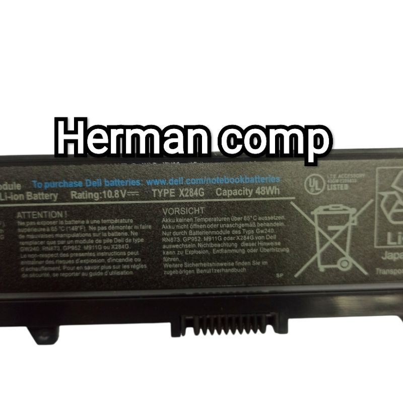 Original Baterai Dell Inspiron 1440 1440N 1525 1545 1546 1750 1750N K450N GW241 X284G