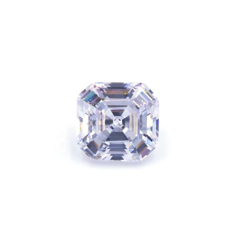 Size Kecil Batu Permata Asscher 3 - 8MM Diamond Cubic zirconia Grade A5