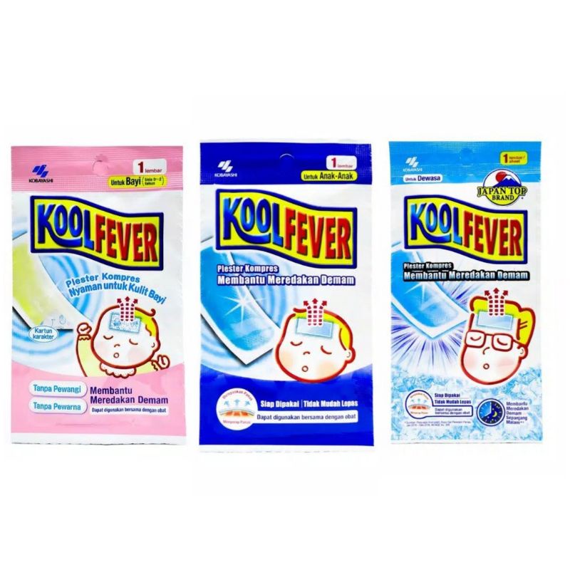 Koolfever Plester Demam Penurun Panas Bayi, Anak &amp; Dewasa