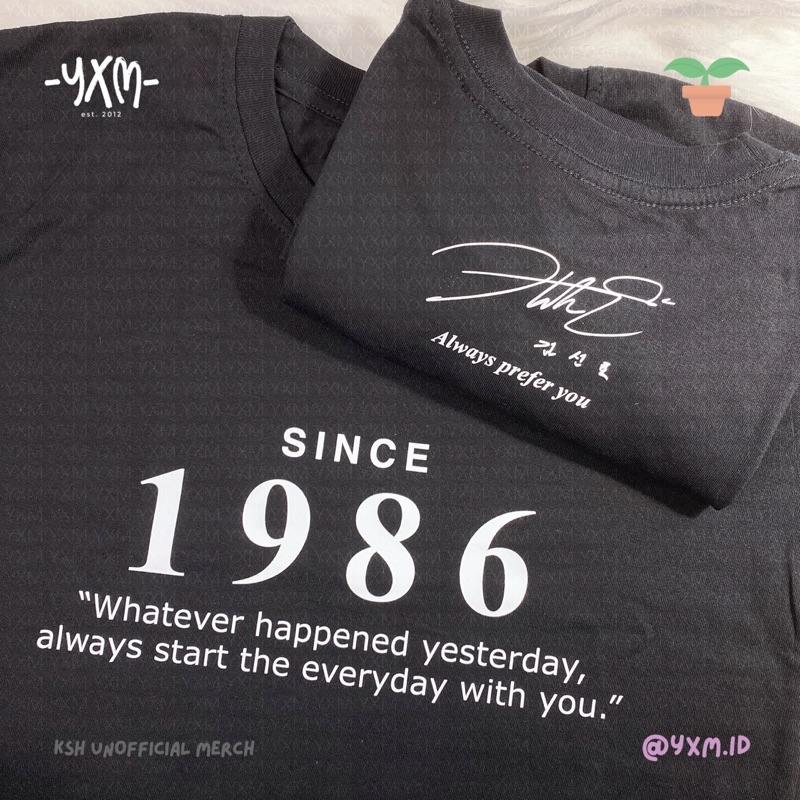 T-Shirt SINCE 1986 + Signature | Kim Seon Ho