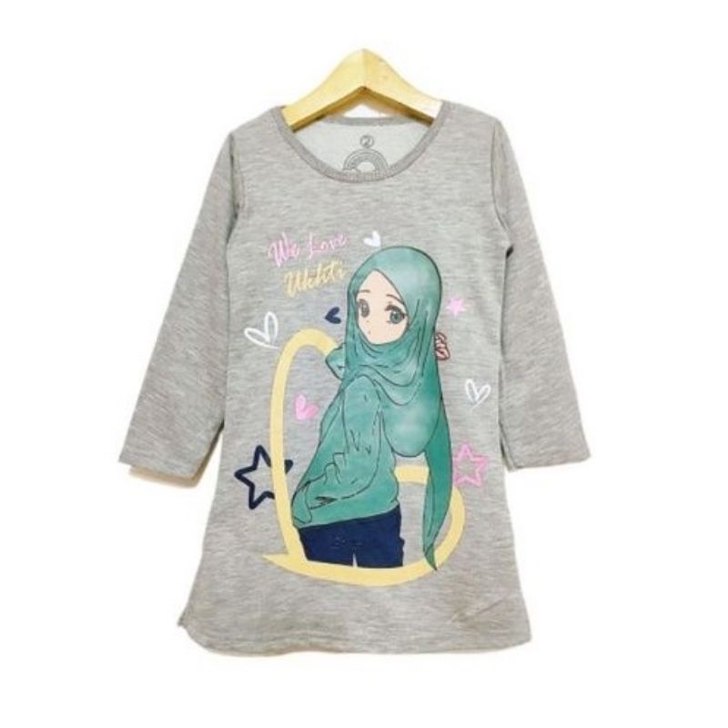 Atasan tunik anak perempuan / kaos tunik anak 3-10 tahun
