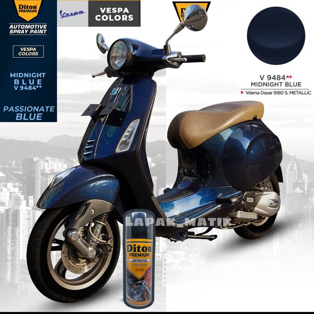 Pilok DITON PREMIUM BIRU VESPA MIDNIGHT BLUE V9484 400mL