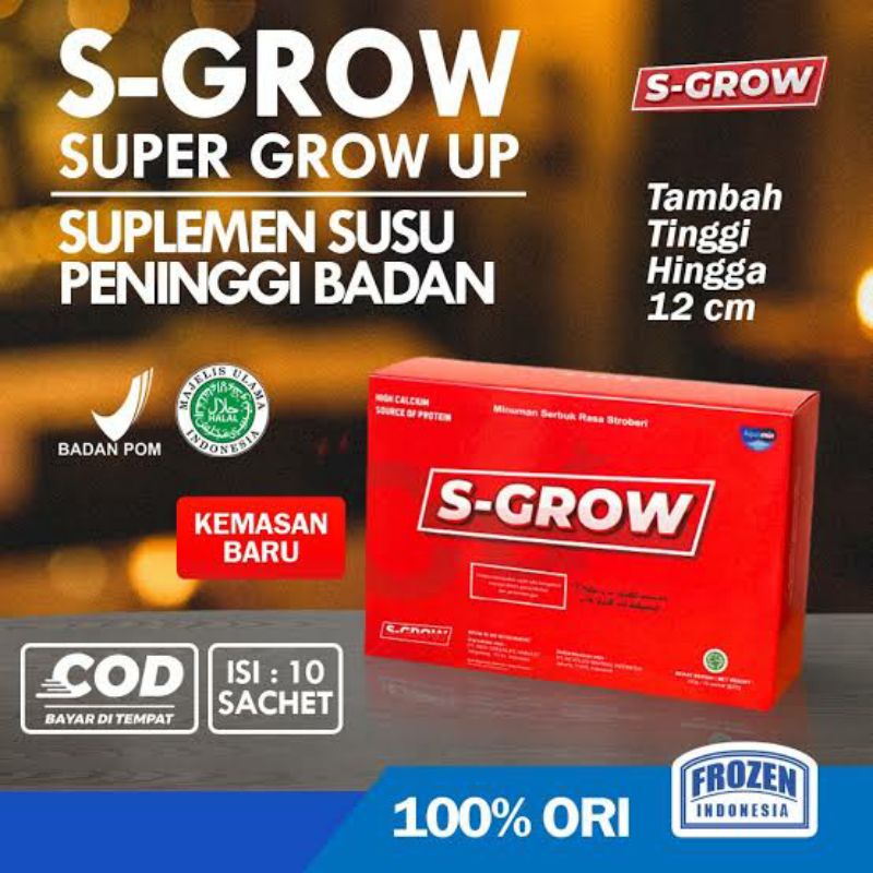 

S-GROW 100% ORIGINAL BPOM Suplemen Susu Kalsium Peninggi Badan Terbaik