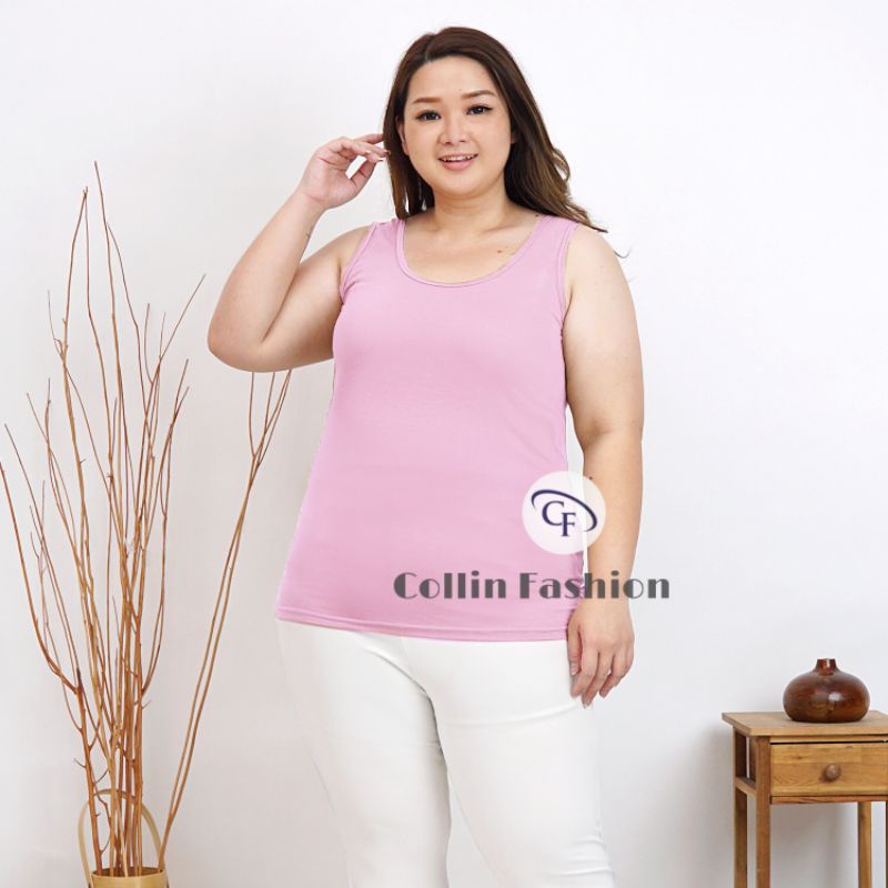 Singlet Wanita Jumbo Soft / Tank top Jumbo Tali Lebar