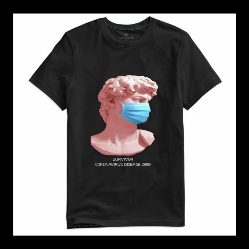 kaos kasual unisex-afterrain Survivor Covid