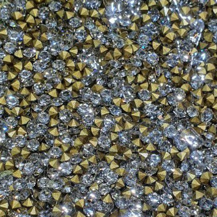 

Permata Tempel SS 12 Rhinestone Warna Putih Clear 1 Pak isi 10 Gross