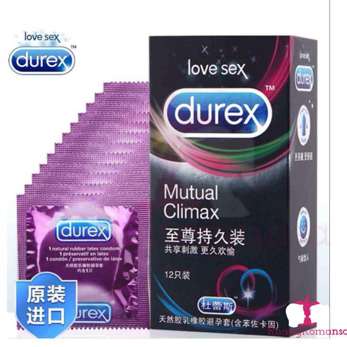 DISKON BESAR Kondom Durex Mutual Climax TAHAN LAMA GERIGI GARIS - isi 12pcs