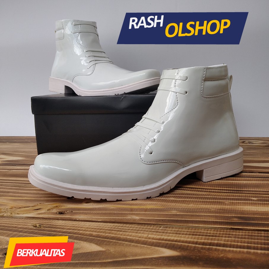 Sepatu Pdh Pria Putih sepatu dinas putih pria mengkilap