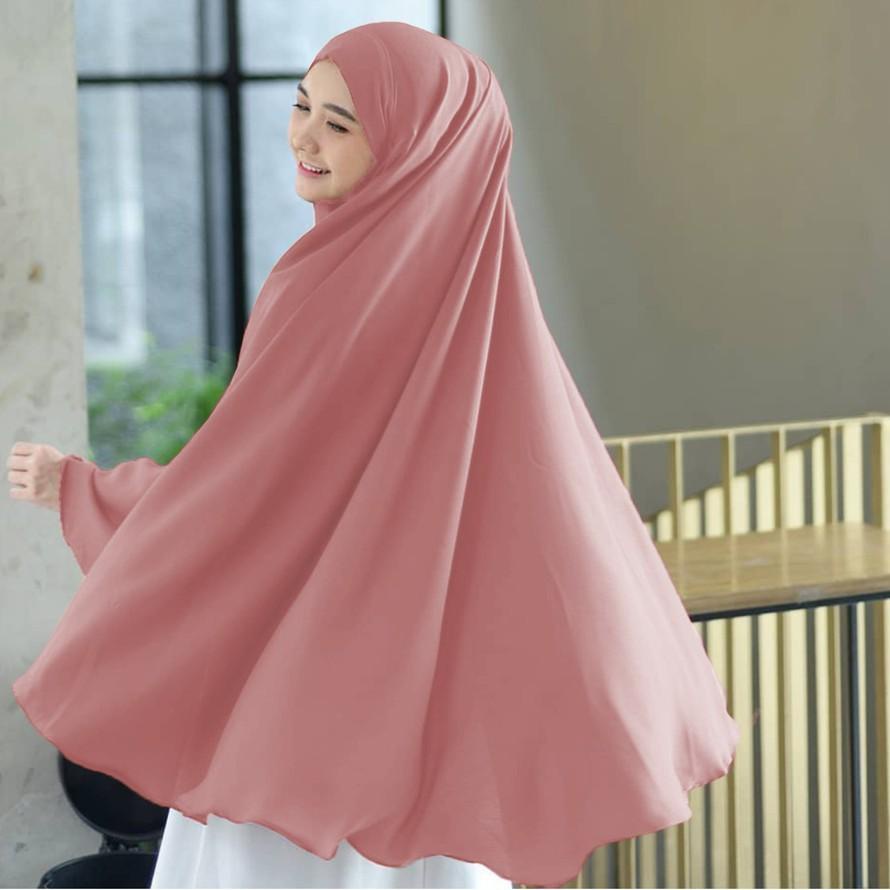 ✦ KHIMAR Bergo Instan Khimar Cadar Madinah Niqob Syari Jumbo Jersey Premium ➧