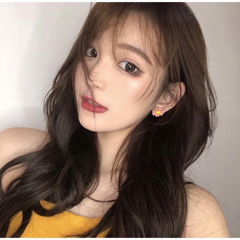 Anting Wanita Tusuk Korea Motif Bunga Daisy Flower Earing Lucu Terbaru Anting Petal Bentuk Flower-6