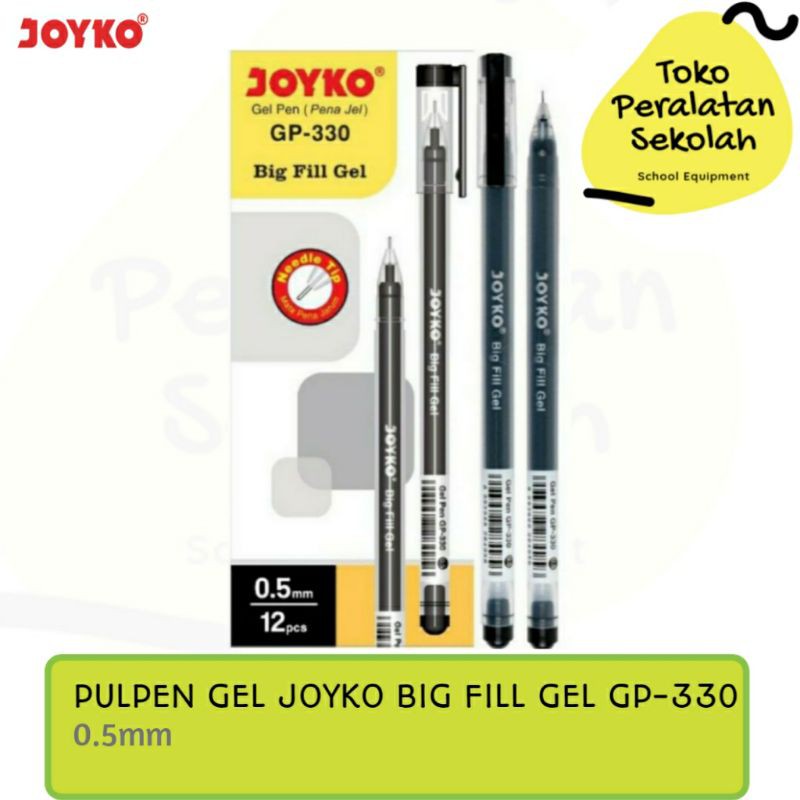 

Pulpen Gel Joyko Big Fill Gel GP-330 0.5mm