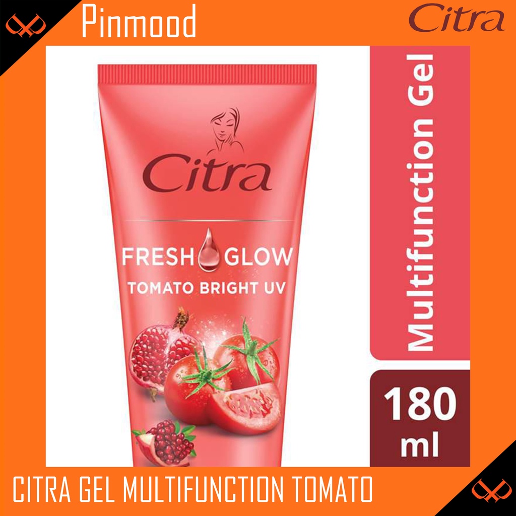 CITRA MULTIFUNCTION GEL TOMATO [ 180 ML ] FRESH GLOW BRIGHT UV HYDRATING POMEGRANATE FACE &amp; BODY LOTION TOMAT MULTIFUNGSI MUKA WAJAH BADAN