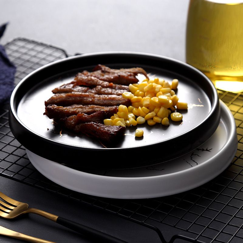 Piring Makan Motif Marmer / Piring Keramik / Piring Marble Ceramic plate