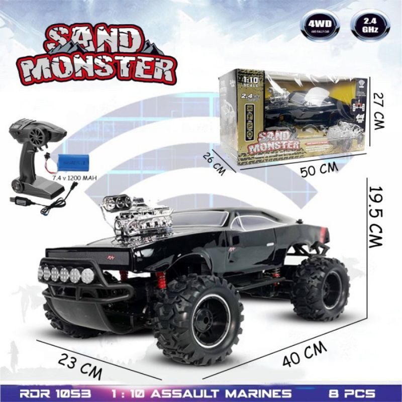 RDR1053 RC Rock Crawler Offroad Mainan Mobil Anak Remot Kontrol
