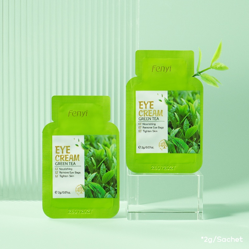 BPOM Fenyi Green Tea Eye Cream Sachet Menghilangkan Kantung Mata Mengencangkan Kulit Memperbaiki 2g