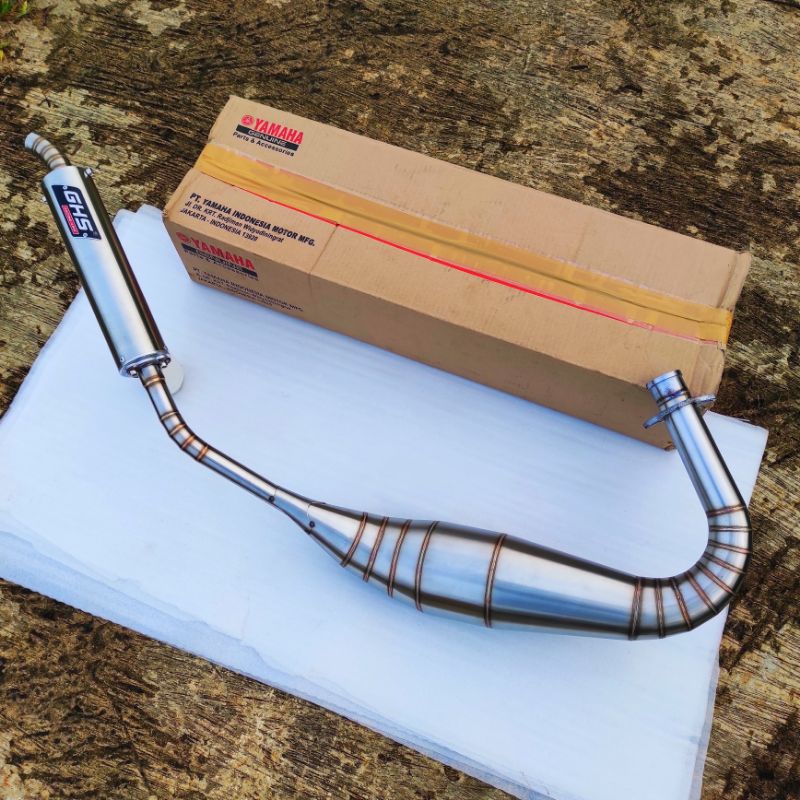 Knalpot GHS RX King Kolong PDK Repsol Stainless Power Super Ngisi