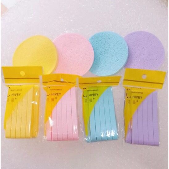 𝘈𝘉𝘎✰ Sponge Kentang Facial / Spons Facial Stick / Spons Cuci Muka / Spons Special Pembersih Muka / Compressed Sponge Facial 1104