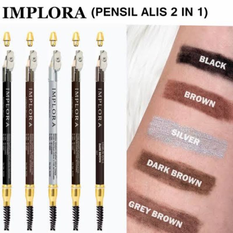 PENSIL ALIS IMPLORA EYEBROW IMPLORA 2 IN1 ORIGINAL