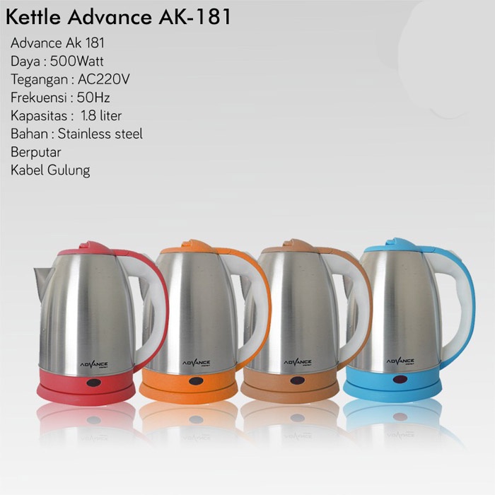Advance Electric Kettle 1.8 Liter Teko Listrik AK-181 AK181