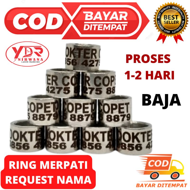 RING MERPATI BAJA BISA CUSTOM NAMA
