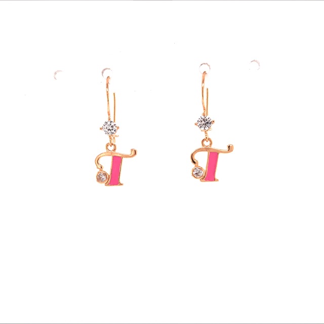 Anting Kawat Emas Alphabet / Huruf Cat 8K - SDW Gold -