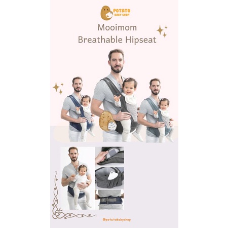 Mooimom - Breathable Hipseat Carrier / Gendongan Bayi