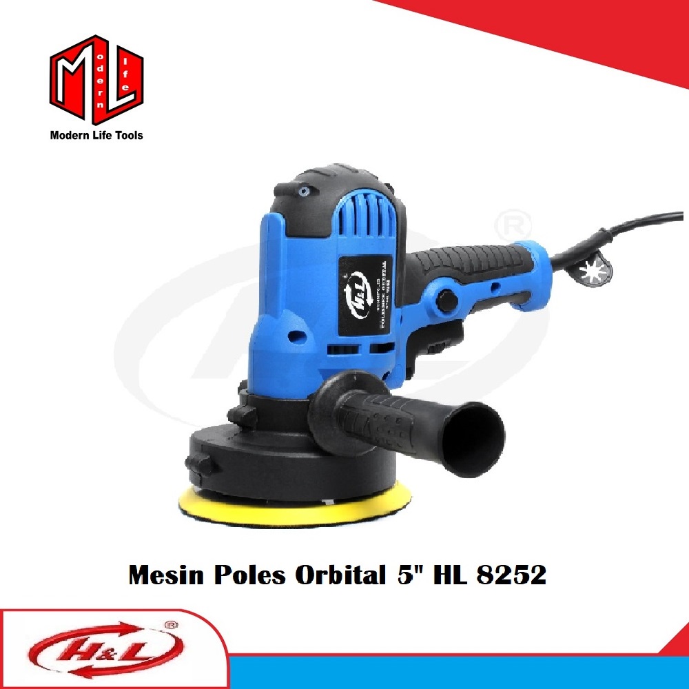 Mesin Poles Mobil Motor 5 Inch H&amp;L Polisher Orbital HL 8252 Variable Speed