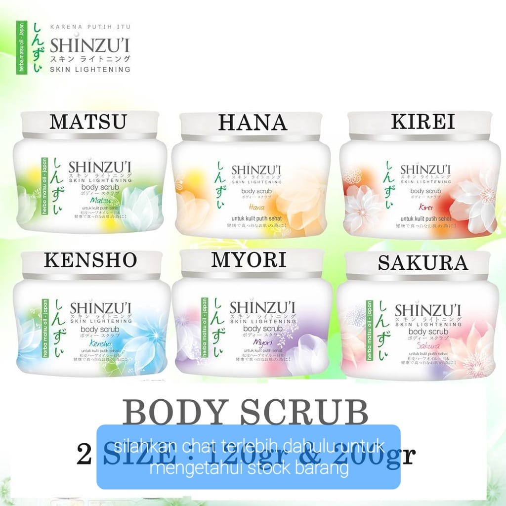 SHINZUI BODY SCRUB 200GR BESAR LULUR SEKRAB BADAN KOSMETIK WANITA