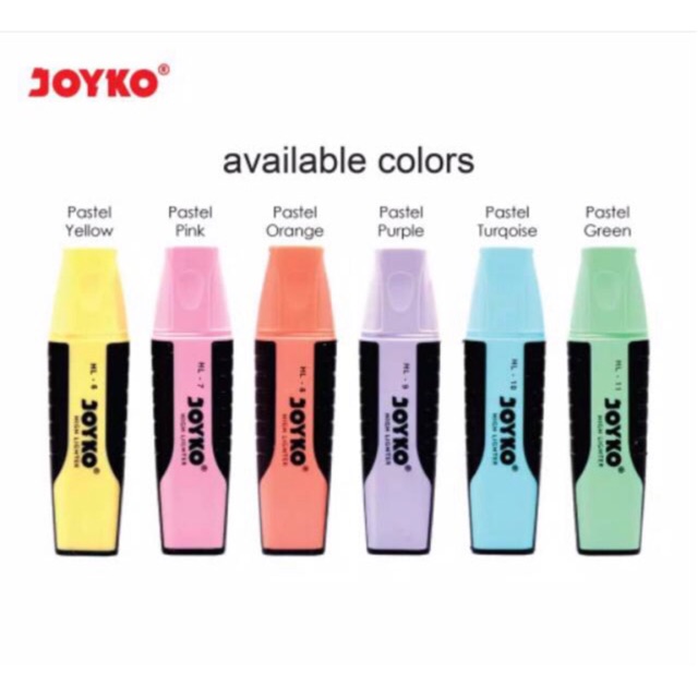 

Highlighter / penanda HL - 6 7 8 9 10 11 warna Pastel Joyko