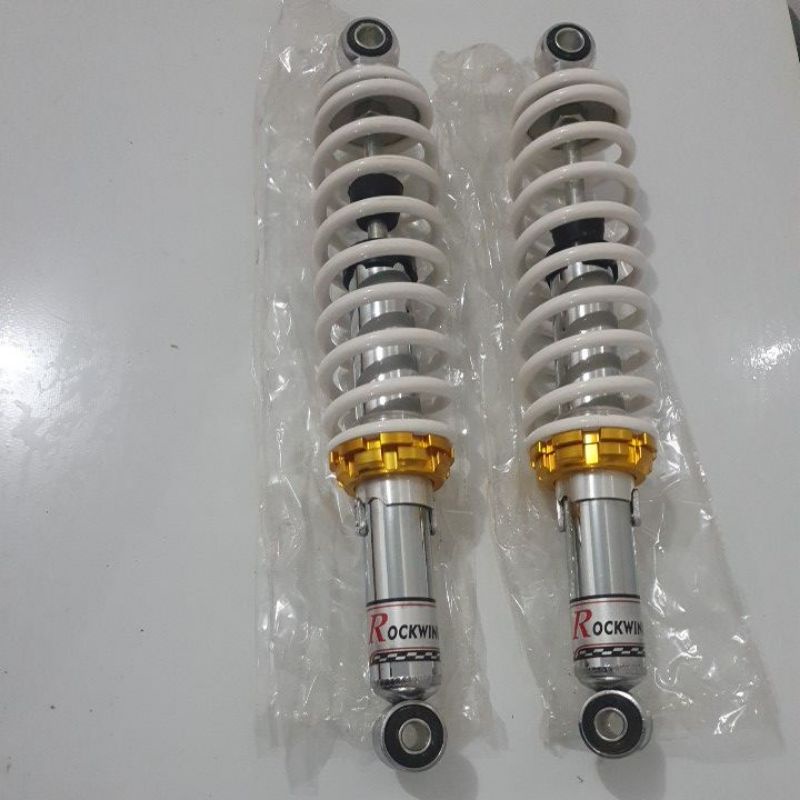SOK BELAKANG MOTOR VARIASI UNTUK KERETA BEBEK JUPITER / F1ZR/ SUPRA / VEGA / RXKING DLL WARNA MERAH DAN PUTIH ROCKWING-5