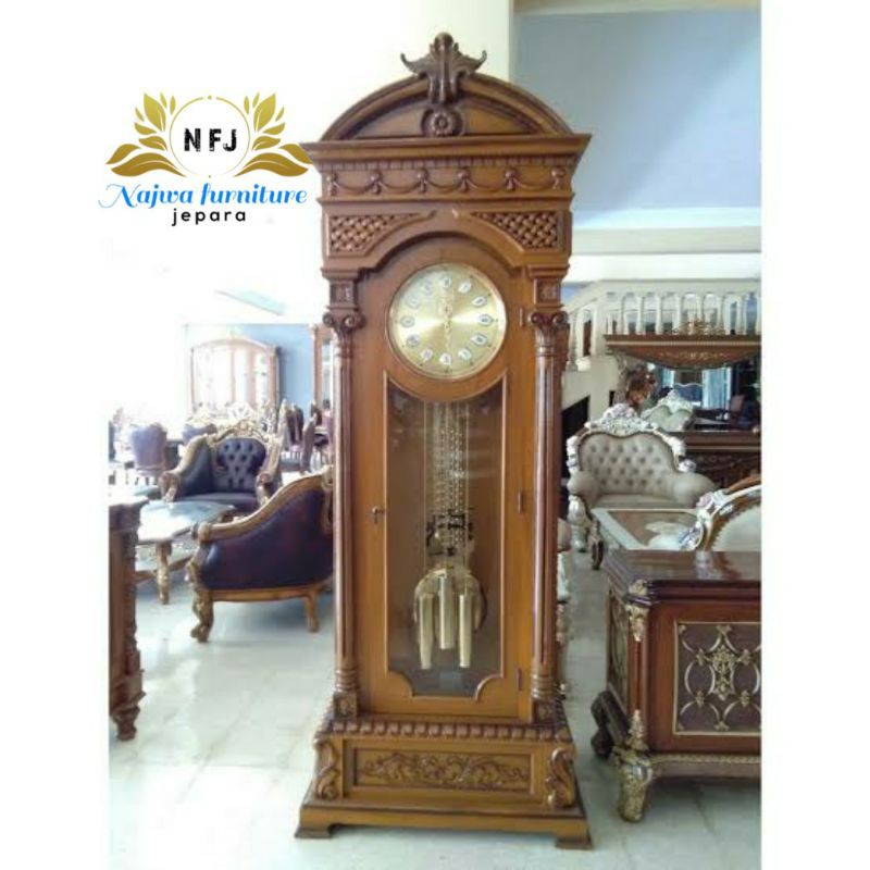 LEMARI JAM JATI MEBEL JEPARA